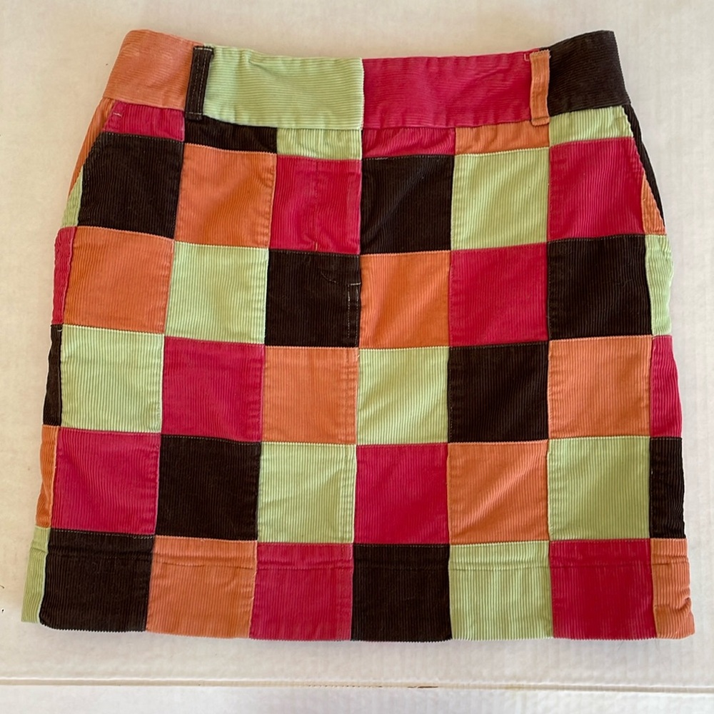 Vineyard Vines Corduroy Quilt Square Skirt, Size 4.